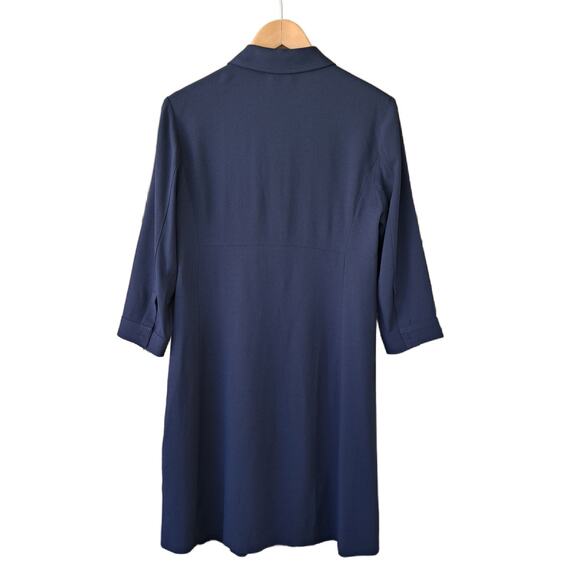 NWT MAX MARA Weekend Muriel Crepe Shirtdress Size 8 Ultramarine Blue - Picture 10 of 11